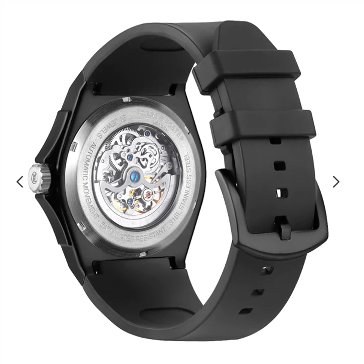 Stainless Steel Skeleton Watch