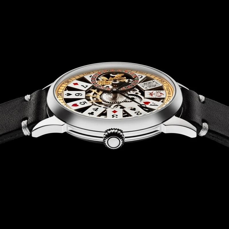 Casino Poker Skeleton Mechanical Watch