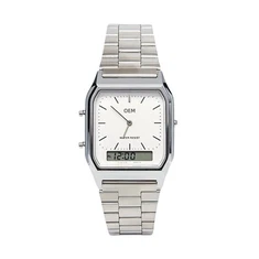 Jam tangan retro moden dengan kedua -dua pergerakan kuarza dan elektronik